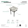 Kingston Brass 30X22 Carrara Marble Vanity Top W/Brass Feet Combo, Carrara Marble/Blk KVPB30MBSQ0